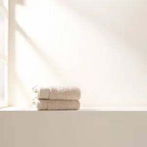 Комплект из 2-х туалетных полотенец хлопок и тенсел 650 гр/м2 Eris Soft Sheridan, известняк