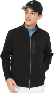 Мужская толстовка Callaway C25217101 Anytime, двойная вязка Kanoko, застежка-молния по всей длине, спортивная, для гольфа, черный