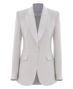 Блейзер цвета слоновой кости с одной пуговицей Kocca, белый