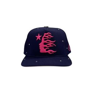 Бейсболка Hellstar OG Logo Snapback Hat With Rhinestones, темно-синий