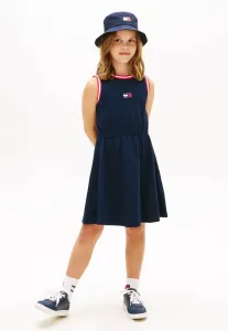 Платье без рукавов с волнистым флагом, свободного кроя, повседневное. Tommy Hilfiger, Dark Night Navy