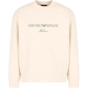 Свитшот с вышитым логотипом EMPORIO ARMANI, белый