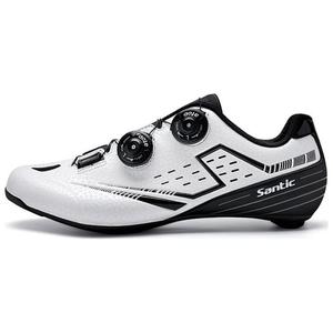 Легкие дышащие низкие велотуфли для мужчин Burton II SANTIC, белые