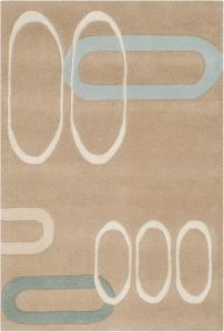 Ковер SAFAVIEH, 61 x 92 см, Soho Collection Beige SOH301A ручной работы, современный абстрактный, премиальная шерсть