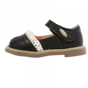 Детские кожаные туфли с дышащим и противоскользящим верхом MAIBUXIONG, черный