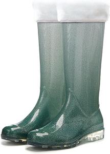 Высокие зимние дождевые ботинки водонепроницаемые противоскользящие с флисовой подкладкой, теплые ботинки для кемпинга, рыбалки, походов, езды на велосипеде, водной обуви (розовые, 7) Clingre Boutique Shop