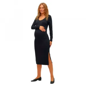 Платье Mamalicious Eva long sleeve midi, черный