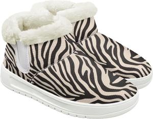 Женские пушистые зимние ботинки для снега для женщин и мужчин, удобные ботильоны на липучке, теплые мягкие ботинки с тянущейся манжетой Cugasmaru, белый/черный