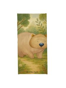 Mr. & Mrs. Panda Полотенце с изображением вомбата, без надписи, пастельно-желтого цвета
