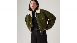 Куртка дальнобойщика из шерпы 90-х годов Levi's, Ivy Green - Green