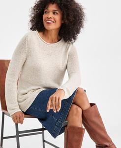 Женский свитер с вырезом-лодочкой и декоративной тесьмой, эксклюзивно для Macy's Style & Co, Stonewall