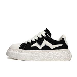 FAPAI Износостойкие низкие кроссовки для скейтбординга унисекс, черные, белые