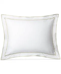 Наволочка Спенсер Сатин Бордер Шам, Кинг Lauren Ralph Lauren, белый