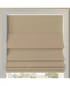 Римская штора Morin Velvet 100% blackout, беспроводная Sun Zero, beige