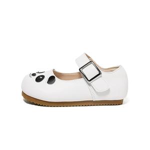 Противоскользящие износостойкие детские кожаные туфли для детей от 3 до 7 лет Snoffy, белый