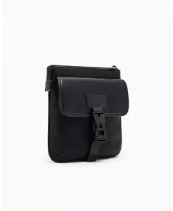 Мужская сумка-кроссбоди с ремешком и пряжкой из искусственной кожи с текстурой гальки A|X Armani Exchange