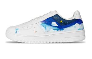 XTEP Кроссовки Air Force One с противоскользящим покрытием, износостойкие, низкие, для скейтбординга, унисекс, синие, белые