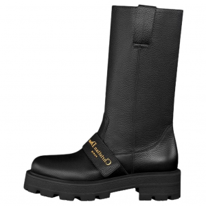 DIOR Сапоги D Quest Calfskin высокие до колена 45 см женские черные