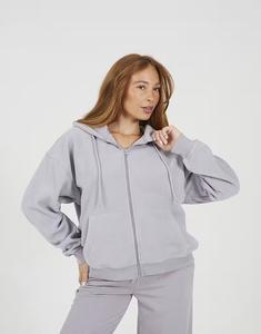 Толстовка из флиса на молнии светло-серого цвета Brave Soul