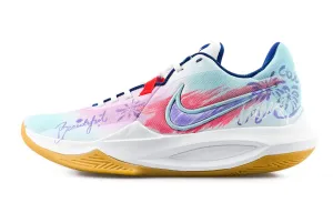 Nike Precision 6 устойчивые к истиранию низкие баскетбольные кроссовки unisex blue pink