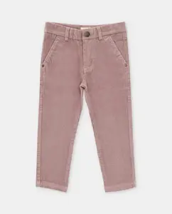 Девочковые вельветовые штаны с карманами розового цвета Martín Aranda