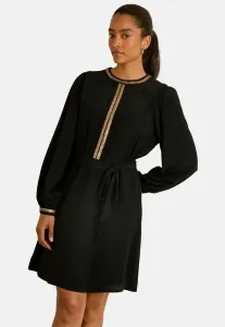 Платье повседневное, прямого кроя, с отделкой пайетками. Love & Roses, Black