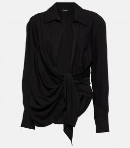 Топ La Chemise Bahia с завязками Jacquemus, черный