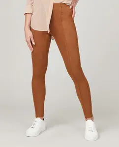 Женские моделирующие леггинсы с эффектом замши Spanx, коричневый