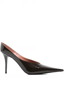 Мюли Anok на каблуке 90 мм Amina Muaddi, коричневый