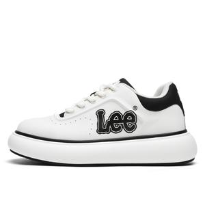 Lee Повседневные удобные белые кроссовки модные универсальные для поездок низкие скейтбордские мужские черно-белые, цвет Black White