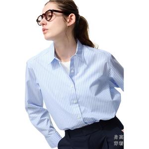 Женская рубашка UNIQLO, синий
