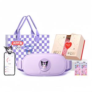 Sanrio Пояс для прогревания живота Kuromi Graphite с усиленным нагревом, зарядкой, массажем и управлением через приложение M28