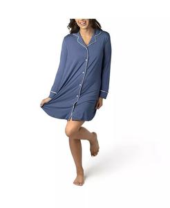 Послеродовая ночная рубашка Clea с длинными рукавами для беременных Kindred Bravely, синий