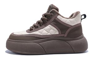 Женские кроссовки High Top Casual Junjali, персиковые, на флисовой подкладке