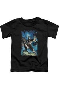 Футболка для малышей Batman "Темный рыцарь в грозу" с коротким рукавом Gildan, черный