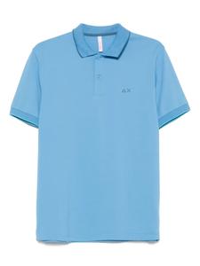 Sun 68 рубашка поло с контрастной отделкой, синий