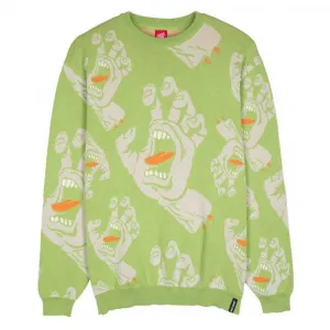 Свитер Santa Cruz Crew hands all over knit, зеленый