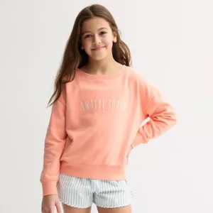 Флисовая толстовка с круглым вырезом для девочек 7-16 лет Eyeshadow, красный