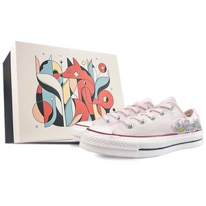 1970-е годы Кеды унисекс с низким верхом розового/белого цвета Converse