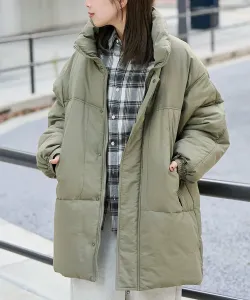 Водоотталкивающая стеганая куртка Monster (средней длины) товар, представленный на YouTube Coen, цвет Olive