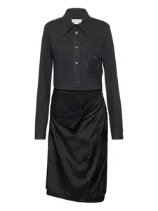 Платье миди с длинными рукавами Maison Margiela, черный