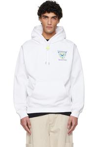 Casablanca Белая толстовка с изображением символики теннисного клуба