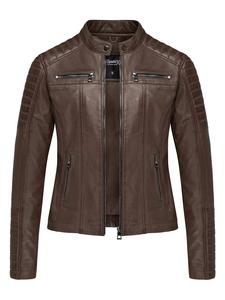 Кожаная куртка REPUBLIX, темно-коричневый