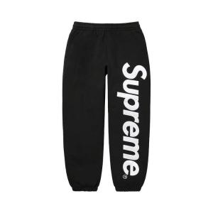 Спортивные брюки Supreme Satin Appliqué Sweatpant, Black/White