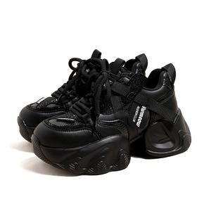 Ouumeis Высокие массивные кеды на платформе для женщин черные, цвет Black