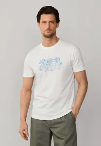 Футболка с принтом пальм спереди Façonnable, Off White