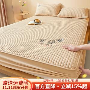 Boyang Простыня на резинке 120х200 см, утолщенная стеганая, хлопок Синьцзян, цвет Cream Coffee