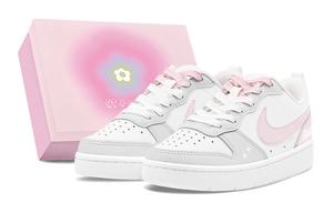 Nike Женские скейтерские кеды Court Borough низкие серо-розовые