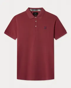 Поло мужское с коротким рукавом и логотипом, большие размеры Hackett, коралловый