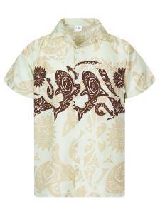 Рубашка King Kameha Maori Chest, бежевый